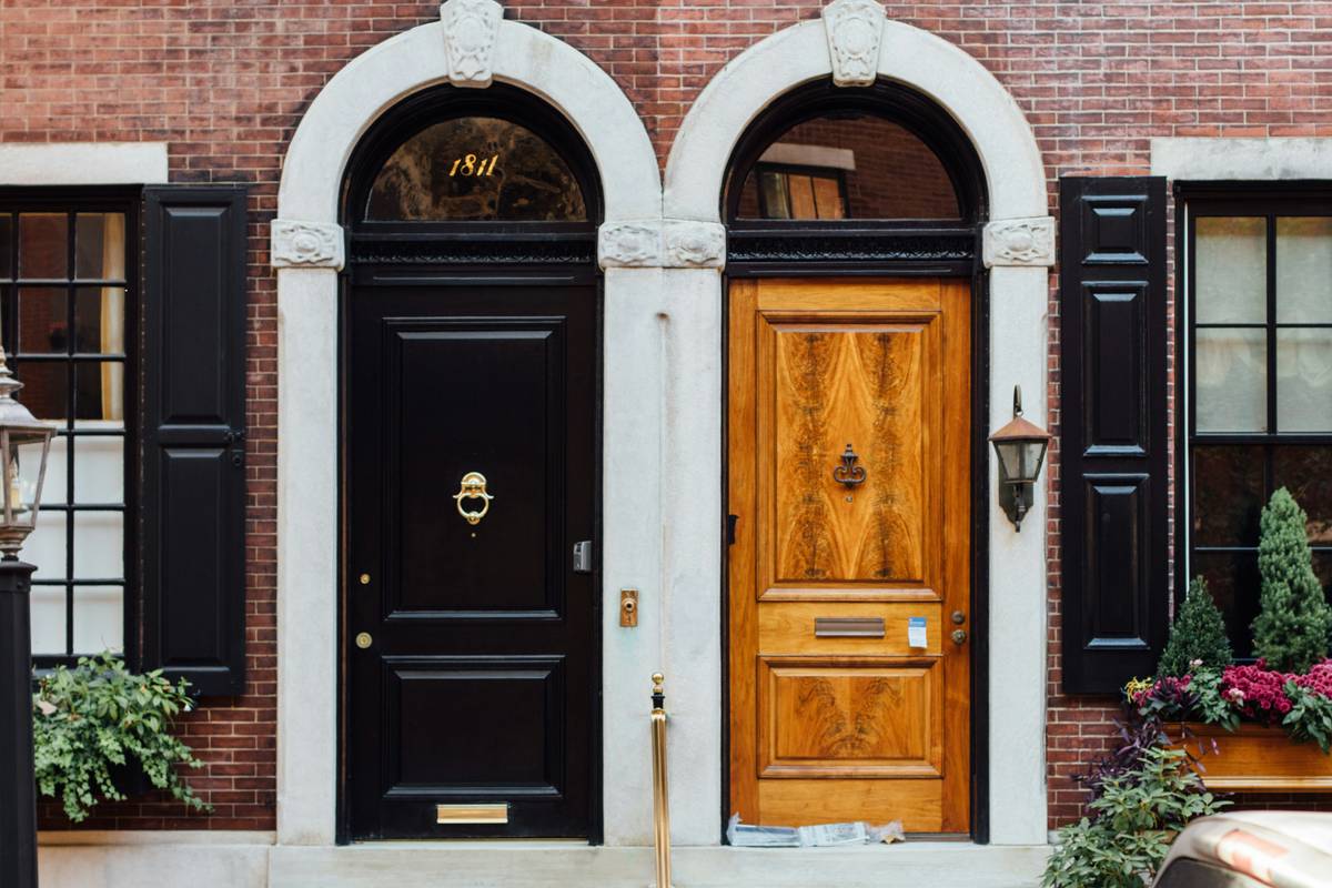 Comparison of home doormat design options on different entryway styles
